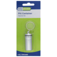 Ezy Dose Pill Container, Keychain Fob - 1 Each