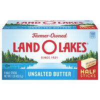 Land O Lakes Butter, Unsalted, Half Sticks - 8 Each 