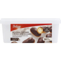 Delizza Eclairs, Belgian Custard Cream, Mini - 30 Each 