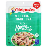 Chicken of the Sea Light Tuna, in Spring Water, Wild Caught, Recipe Size - 5 Ounce 