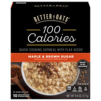 Better Oats Oatmeal, 100 Calories, Maple & Brown Sugar - 10 Each 