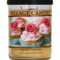 Village Candle Candle, Vanilla Cupcake, Glass Cylinder