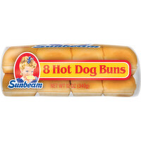 Sunbeam Buns, Enriched, Hot Dog - 8 Each 