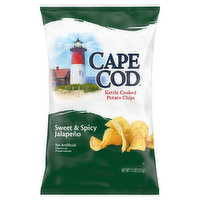 Cape Cod Potato Chips, Kettle Cooked, Sweet & Spicy Jalapeno - 7.5 Ounce 