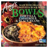 Amy's Frozen Bowls, Tortilla Casserole & Black Beans, Gluten free, 9.5 oz.