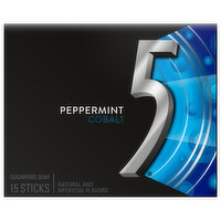 5 Gum, Sugarfree, Peppermint Cobalt