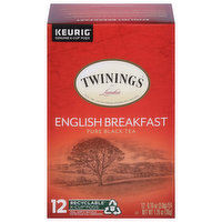 Twinings Black Tea, Pure, English Breakfast, K-Cup Pods - 12 Each 
