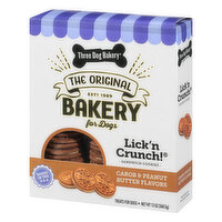 Three Dog Bakery Treats for Dogs, Carob & Peanut Butter Flavors, Sandwich Cookies