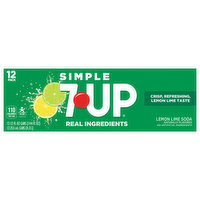 7-UP Soda, Lemon Lime, 12 Pack - 12 Each 