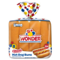 Wonder Hot Dog Buns, Enriched, Classic, Extra Soft - 8 Each 