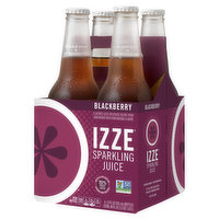Izze Sparkling Juice, Blackberry - 4 Each 