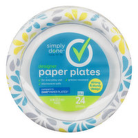 Simply Done Paper Plates, Designer, 10 Inch - 24 Each 