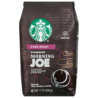 Starbucks Coffee, 100% Arabica, Ground, Dark Roast, Morning Joe - 12 Ounce 