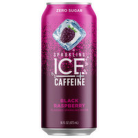 Sparkling Ice Sparkling Water, Zero Sugar, +Caffeine, Black Raspberry