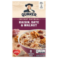 Quaker Instant Oatmeal, Raisin, Date & Walnut - 8 Each 