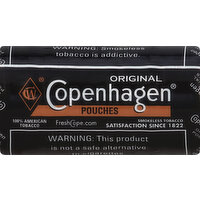 Copenhagen Smokeless Tobacco, Pouches, Original - 5 Each 