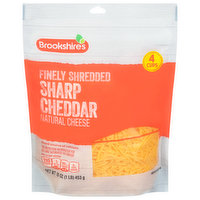 Brookshire's Finely Shredded Cheese, Sharp Cheddar - 16 Ounce 