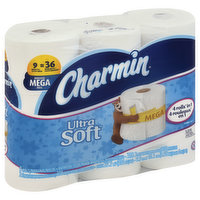 Charmin Bathroom Tissue, Mega Roll, 2-Ply - 9 Each 