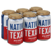 Independence Brewing Company Beer, Pilsner, Ale, Native Texan - 6 Each 