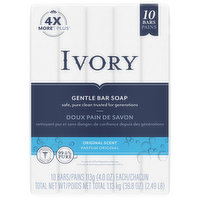 Ivory Bar Soap, Gentle, Original Scent - 10 Each 