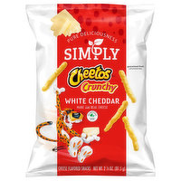 Cheetos Cheese Flavored Snacks, White Cheddar, Crunchy - 2.875 Ounce