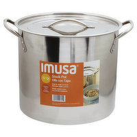 IMUSA IMUSA Enamel Stock Pot 12 Quart, Blue - IMUSA