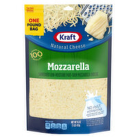 Kraft Shredded Cheese, Part-Skim, Mozzarella, Low-Moisture, One Pound Bag - 16 Ounce 