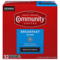 Community Coffee Coffee, Breakfast Blend, Medium Roast, K-Cup Pods