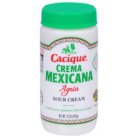 Cacique Sour Cream, Agria, Crema Mexicana - 15 Ounce 