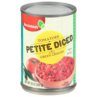 Brookshire's Tomatoes, with Green Chilies, Petite Diced - 10 Ounce 