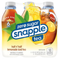 Snapple Lemonade Iced Tea, Zero Sugar, Half N' Half, 6 Pack