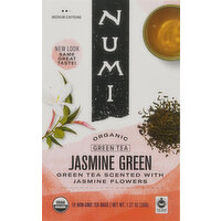 Numi Green Tea, Organic, Jasmine Green, Tea Bags