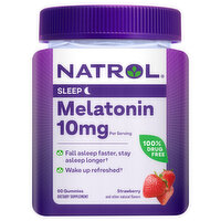 Natrol Melatonin, 10 mg, Strawberry, Gummies - 60 Each 