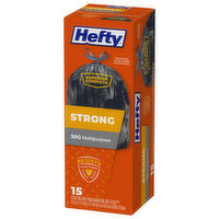 Hefty Trash Bags, Multipurpose, Drawstring, Large, 30 Gallon - Super 1 Foods