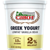 Cabot Lowfat Vanilla Bean Greek Yogurt - 2 Pound 