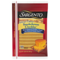 Sargento Cheese, Smokehouse Cheddar, Sliced