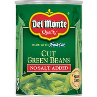 Del Monte Cut Green Beans, No Salt Added - 14.5 Ounce 