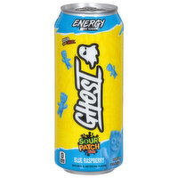 Ghost Energy Drink, Zero Sugar, Blue Raspberry, Sour Patch Kids - 16 Fluid ounce 