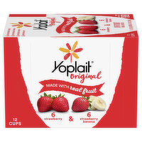 Yoplait Yogurt, Low Fat, Strawberry & Strawberry Banana