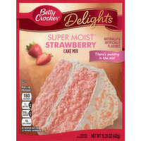 Betty Crocker Cake Mix, Strawberry, Super Moist - 15.25 Ounce 