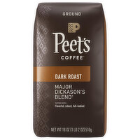 Peet's Coffee Coffee, Ground, Dark Roast, Major Dickason's Blend - 18 Ounce 