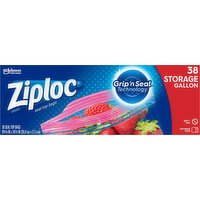 Ziploc Seal Top Bags, Storage, Gallon - 38 Each 