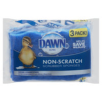 Dawn Scrubber Sponges, Non-Scratch, 3 Pack
