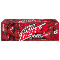 Mtn Dew Soda, Code Red - 12 Each 