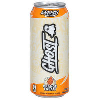 Ghost Energy Drink, Zero Sugar, Orange Cream - 16 Fluid ounce 