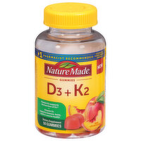 Nature Made Vitamin D3 + K2, Gummies, Peach