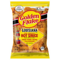 Golden Flake Chicharrones, Hot Sauce, Fried Pork Skins - 4 Ounce 