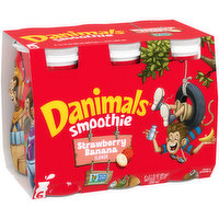 Danimals Smoothie, Strawberry Banana Flavor - 6 Each 