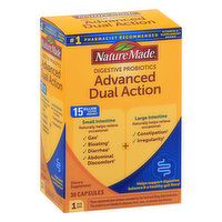 Nature Made Digestive Probiotics, Advanced Dual Action, Capsules - 30 Each 