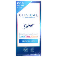 Secret Antiperspirant/Deodorant, Completely Clean, 72 Hr Clear Gel - 2.6 Ounce 